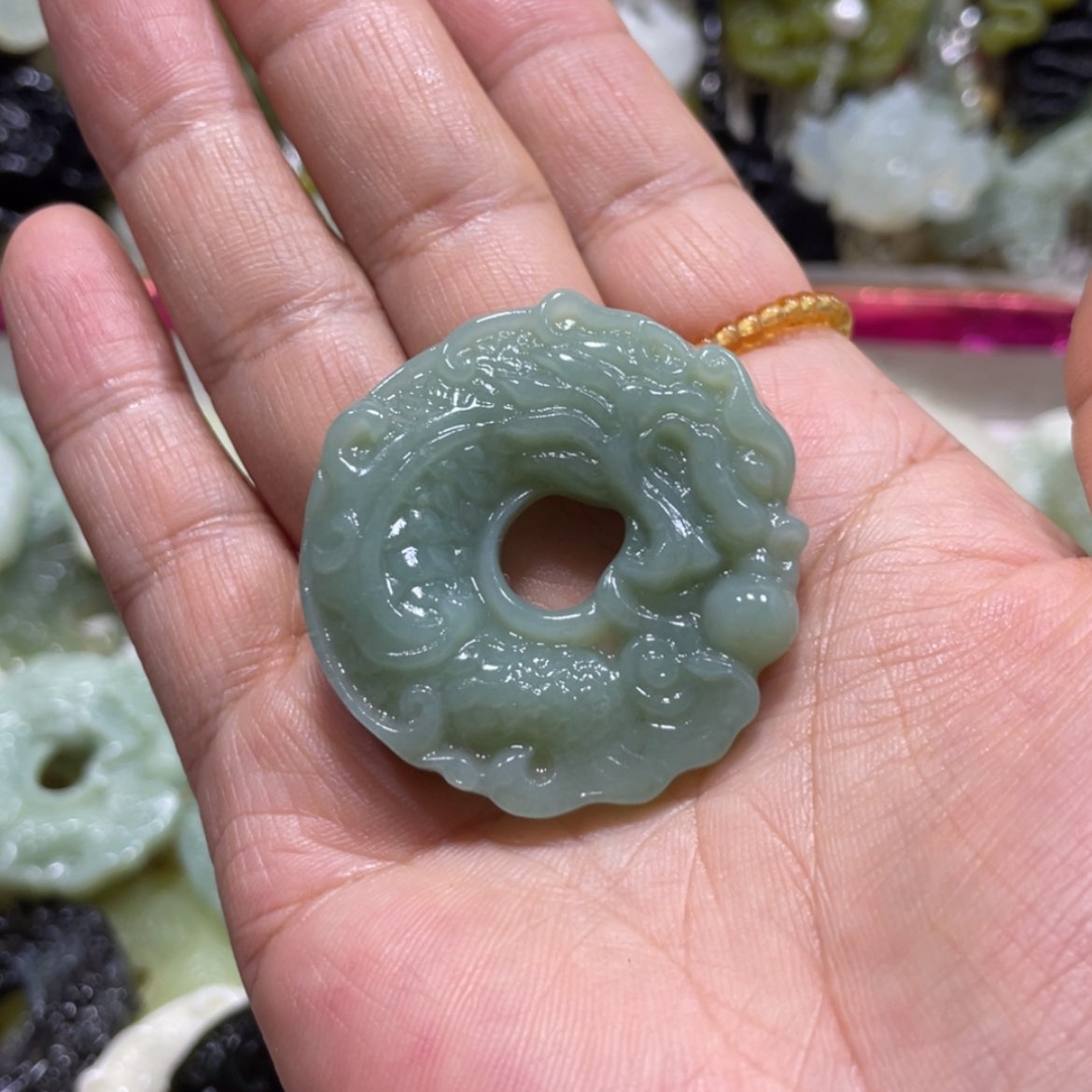 【闪购商品】岫玉颈饰未镶嵌77吊坠