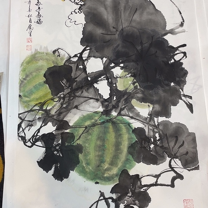 国画老师手绘作品