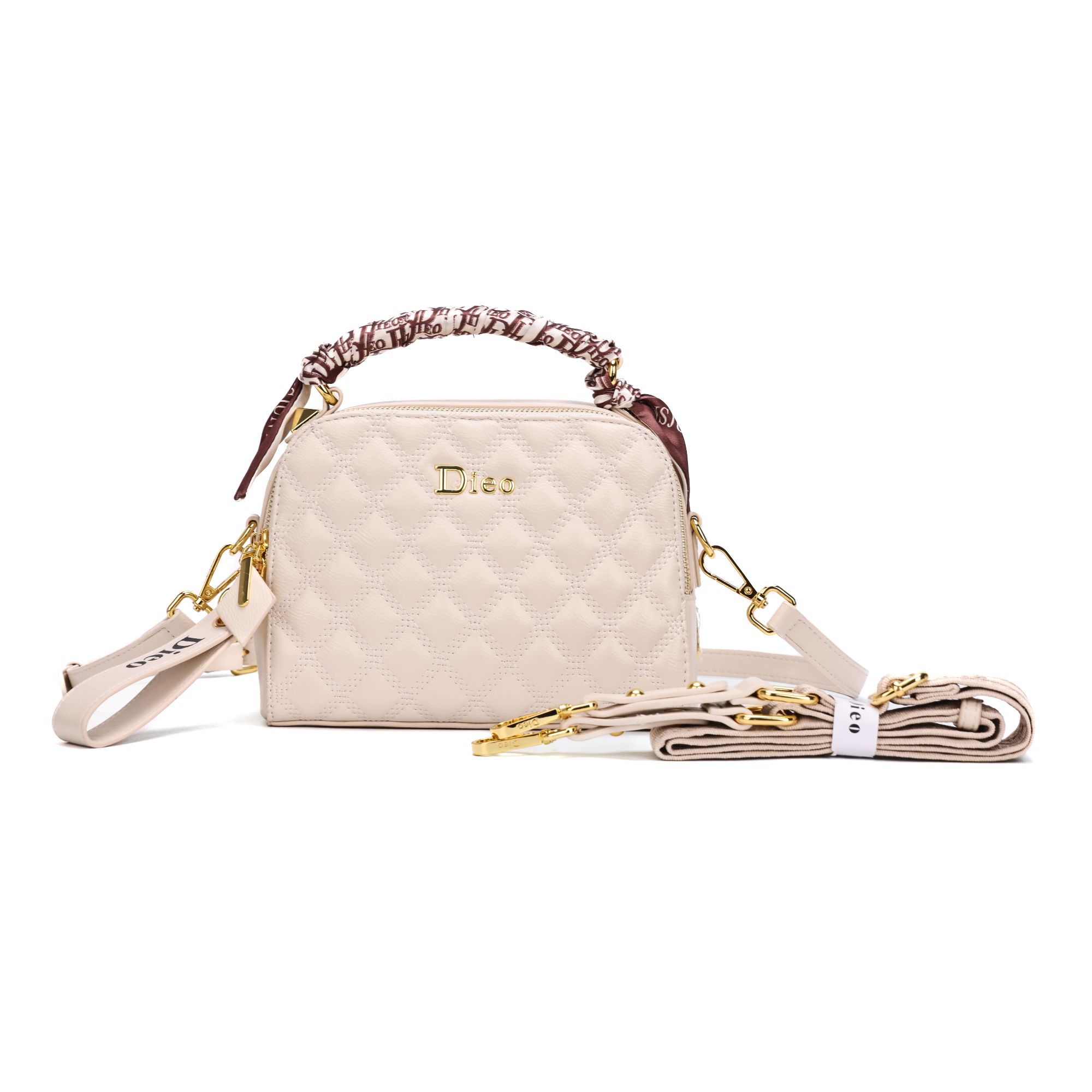 全新未使用2025新款手提单肩斜跨时尚百搭菱格女包贝壳枕头包