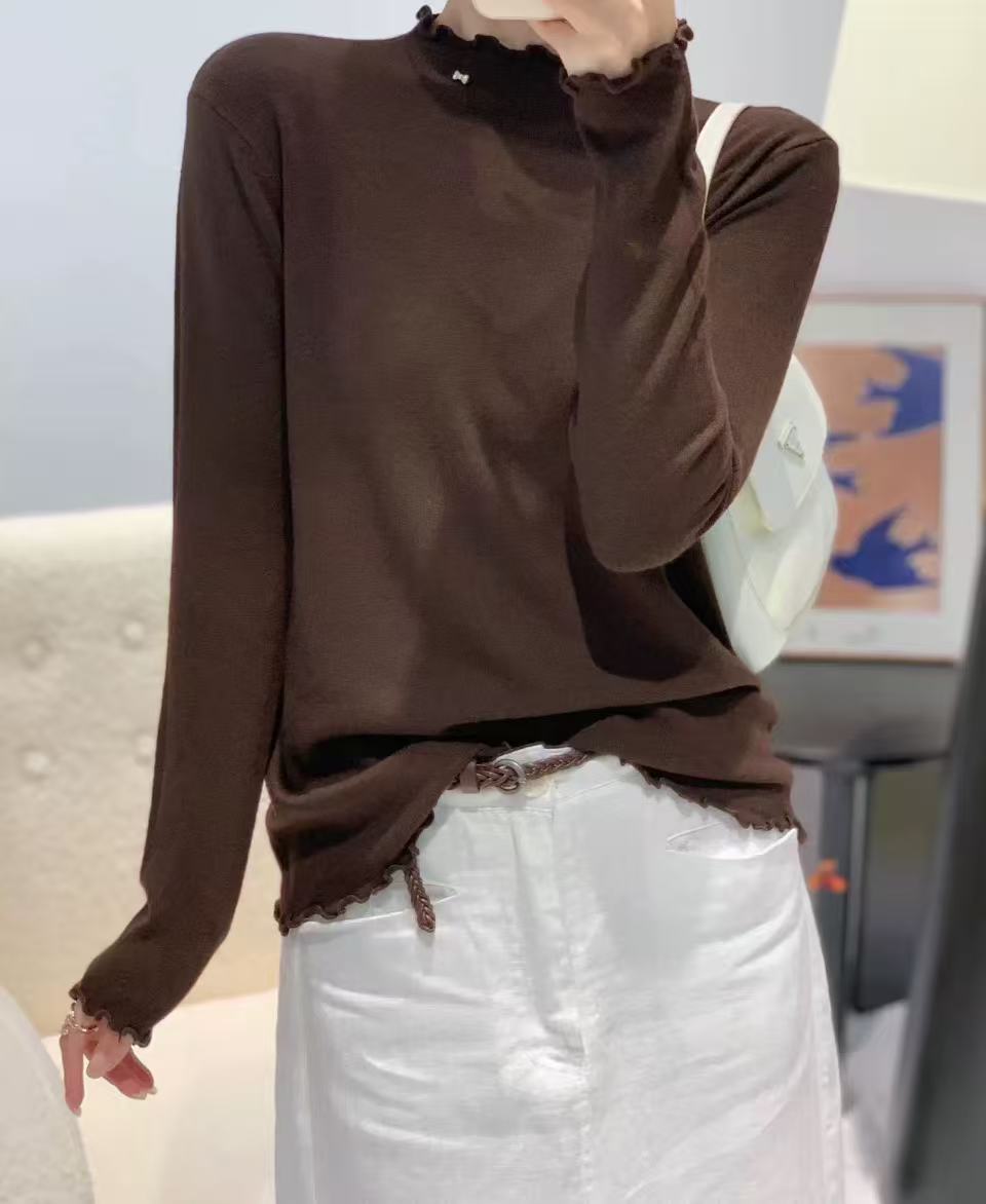 女毛针织衫针织打底衫毛衣浅灰色衫薄款长袖