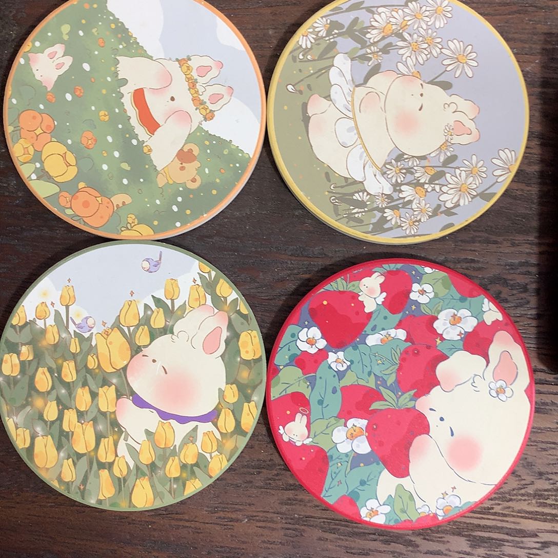 全瓷隔热吸水杯垫