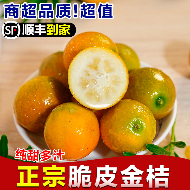 【顺丰】纯甜广西融安脆皮金桔鲜果应季水果新鲜滑皮金桔现整箱包邮