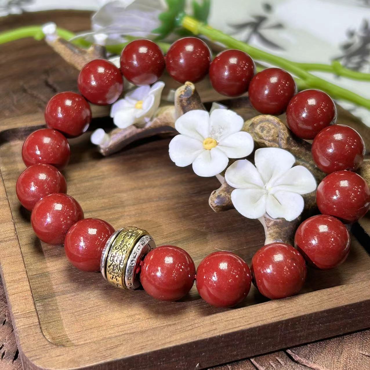 含辰砂工艺品朱砂手串1170059