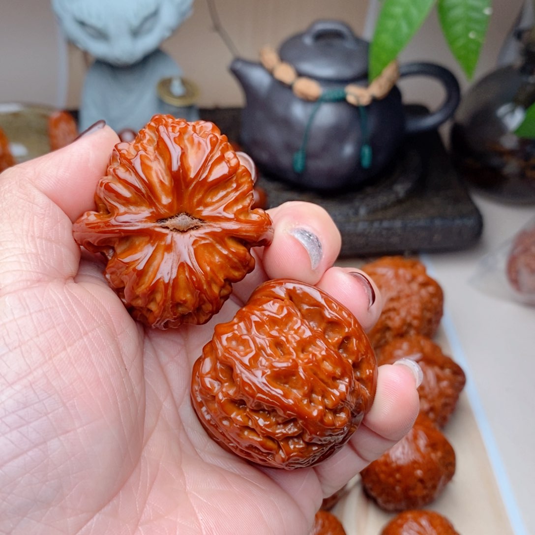 吊坠文玩核桃白狮子