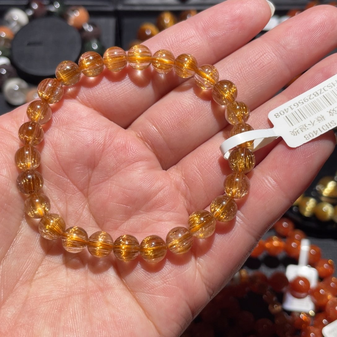 水晶手链未镶嵌铜顺发7mm左右