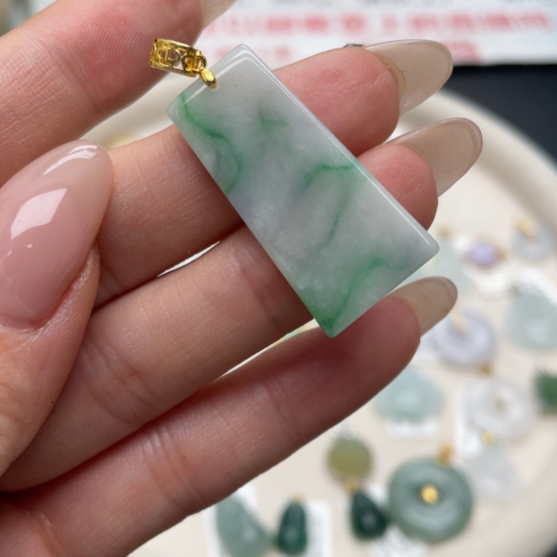 翡翠银S925镶嵌颈饰