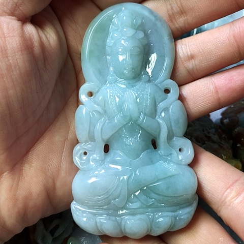 平***凡翡翠未镶嵌颈饰天然缅甸翡翠a货