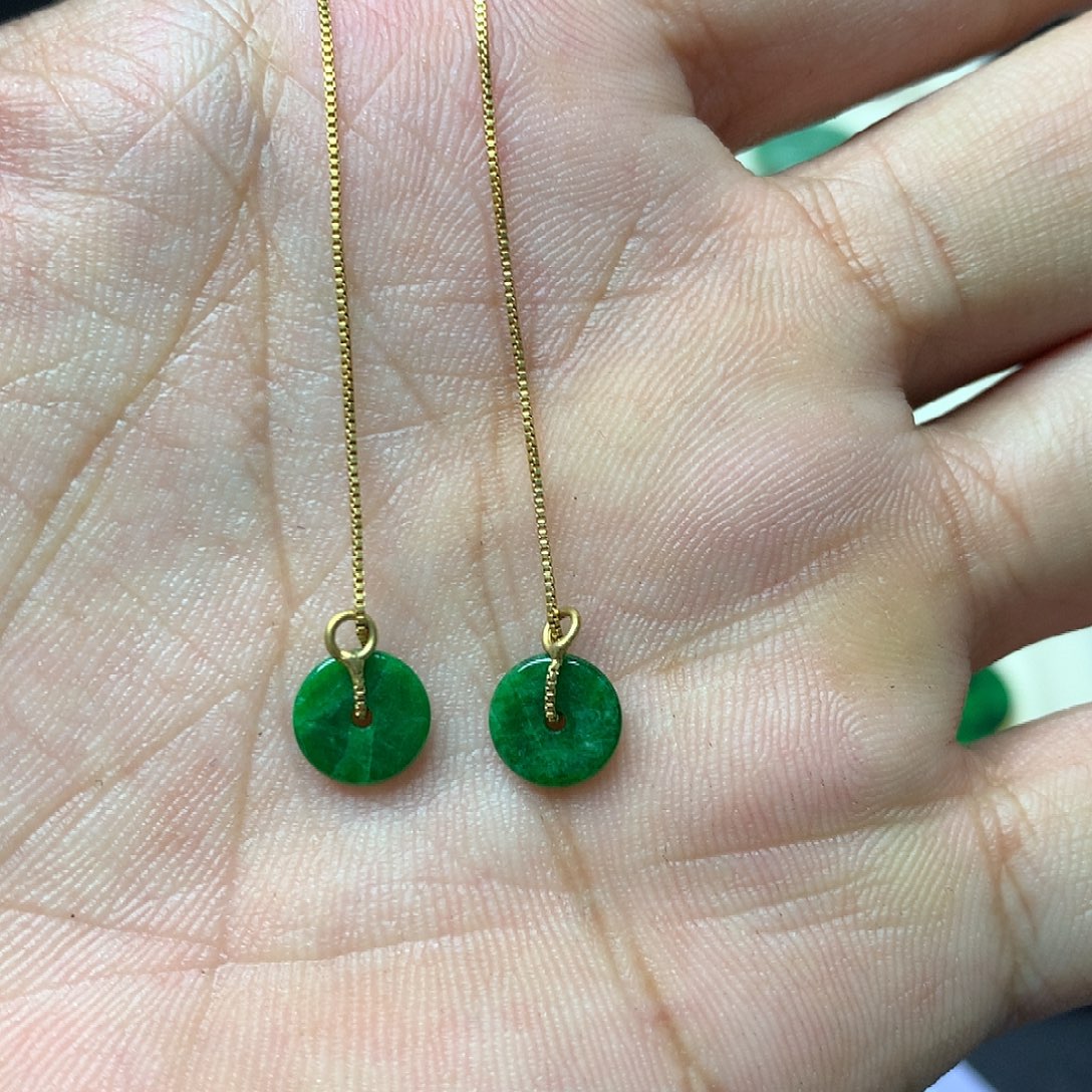 翡翠未镶嵌吊坠(不含链)有纹裂