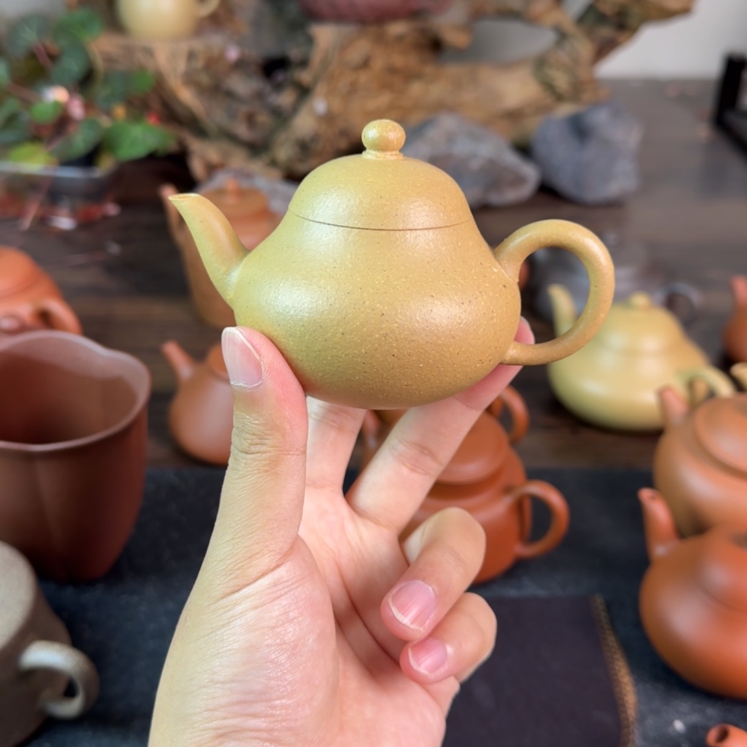 紫砂茶壶念*紫砂壶 梨墨绿