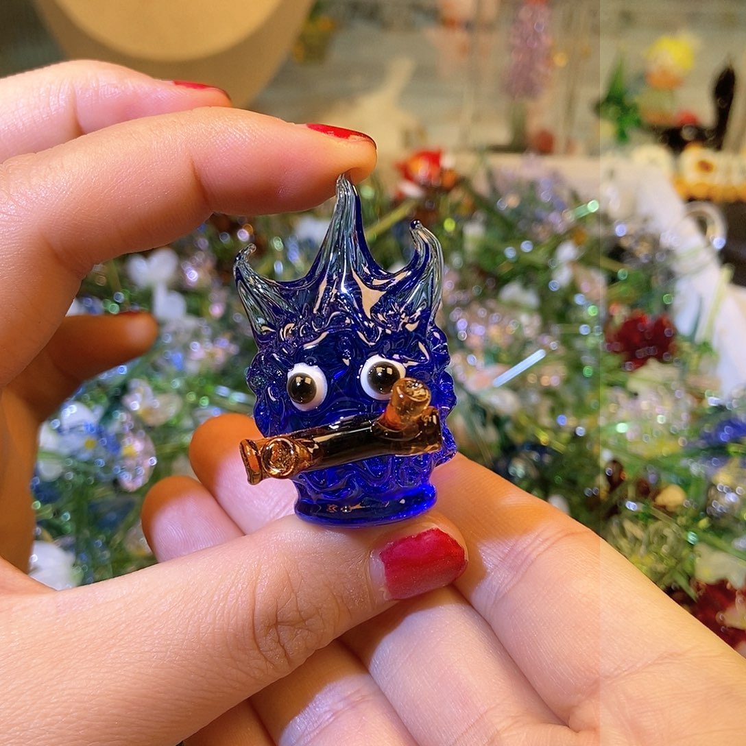 琉璃手工艺品蓝色