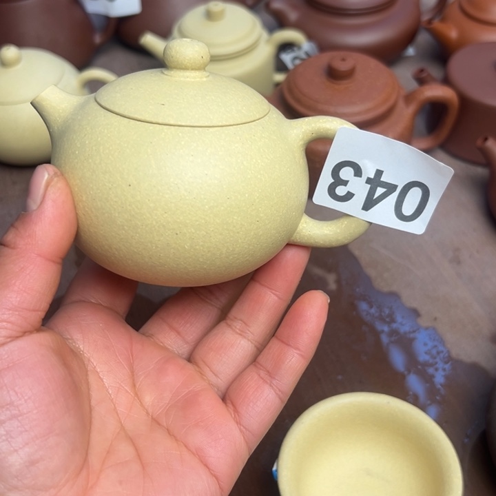 紫砂茶壶本绿220cc半手工