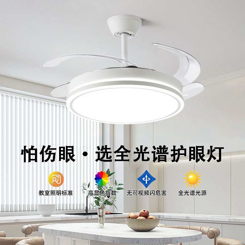 风扇灯吊扇灯2025年新款卧室餐厅客厅电扇灯一体厂家静音中山灯具