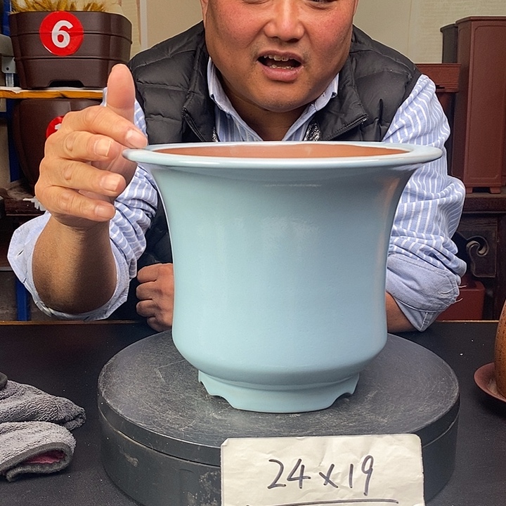 紫砂花盆货号一只TQGF1