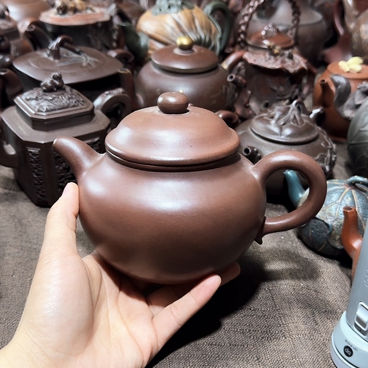泥塑吕**将紫砂壶茶具壶