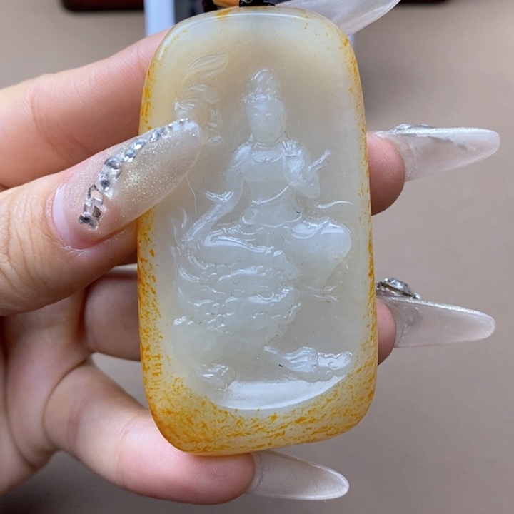 和田玉挂件未镶嵌猫*北