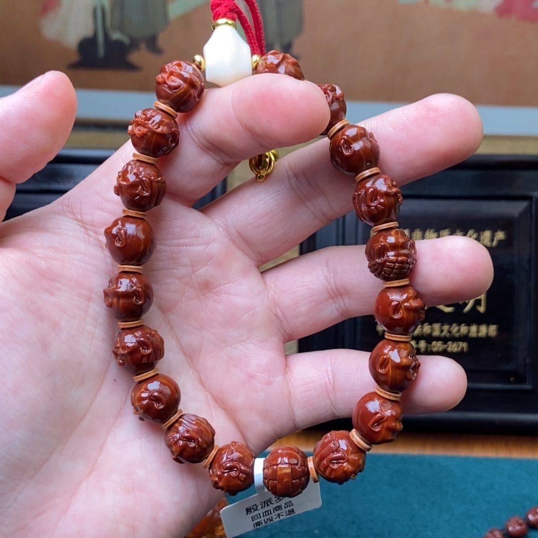 手串橄榄核殷派18罗汉