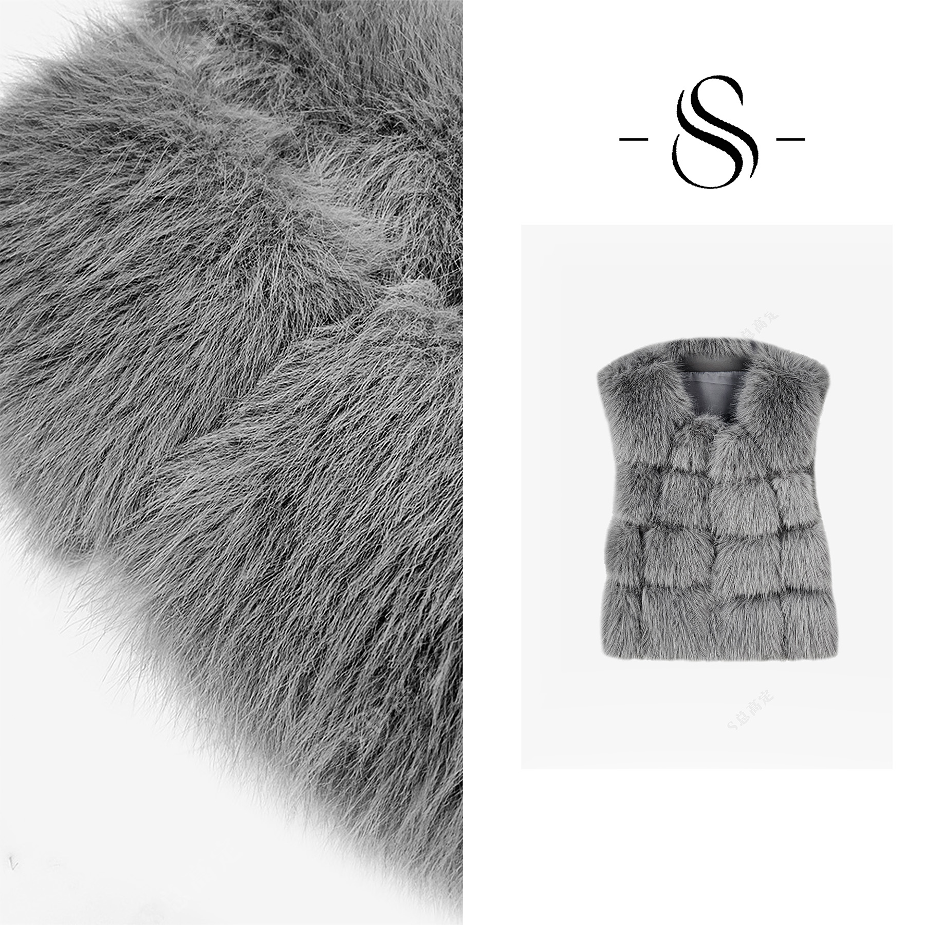 NIMOSHI【倩倩】法式冬季重工无袖加厚保暖气质百搭马甲外套D0340