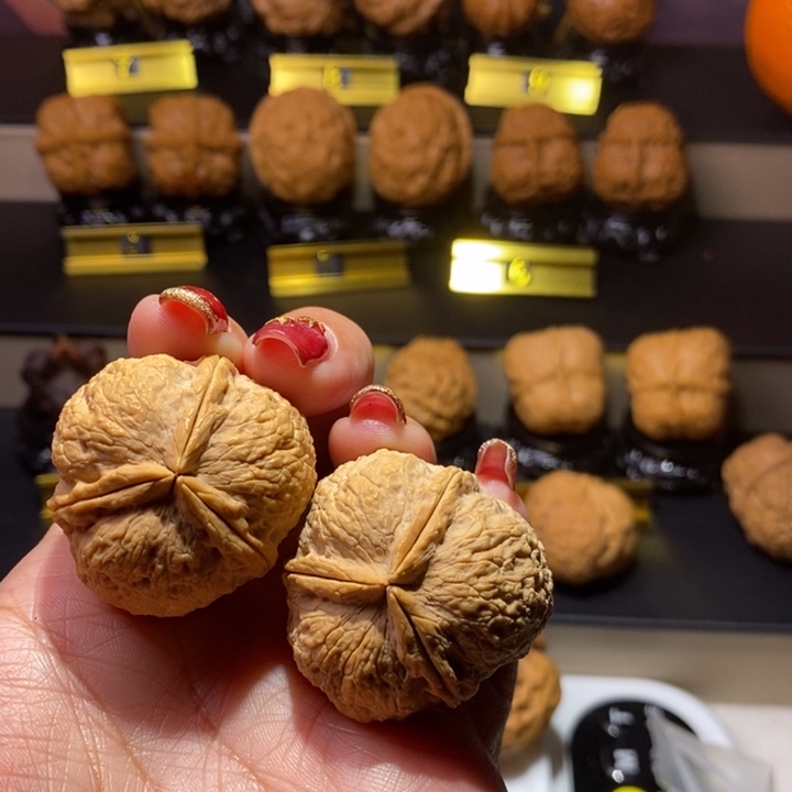 文玩核桃把件饭团三棱35尺