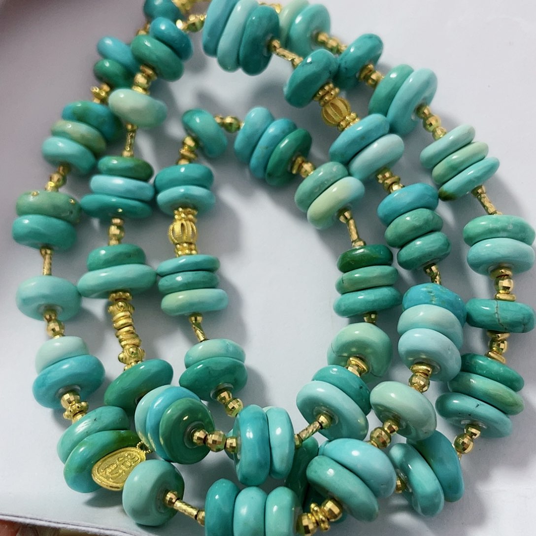 绿松石配饰18K金镶嵌