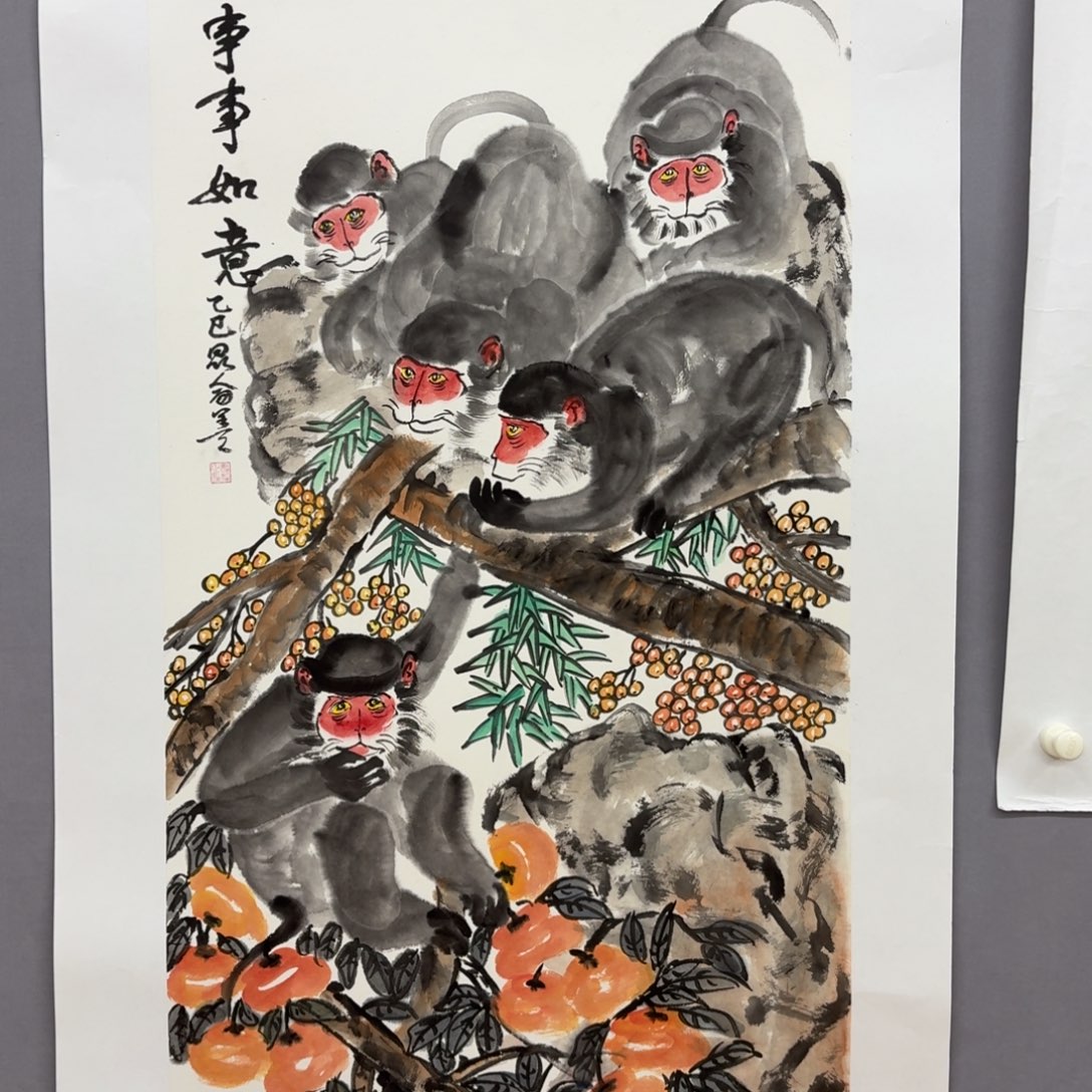 国画艺术家真人手绘