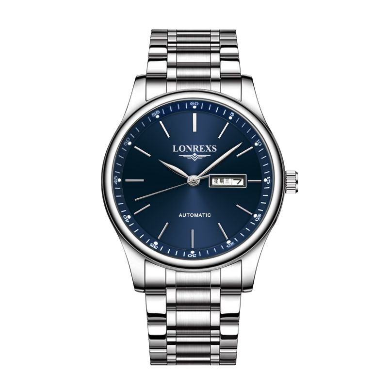 全新未使用LONREXS/条钉蓝面/表径41mm男士经典全自动腕表9X
