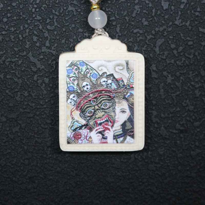  天然猛犸牙彩绘佛牌大小号MM0062-65