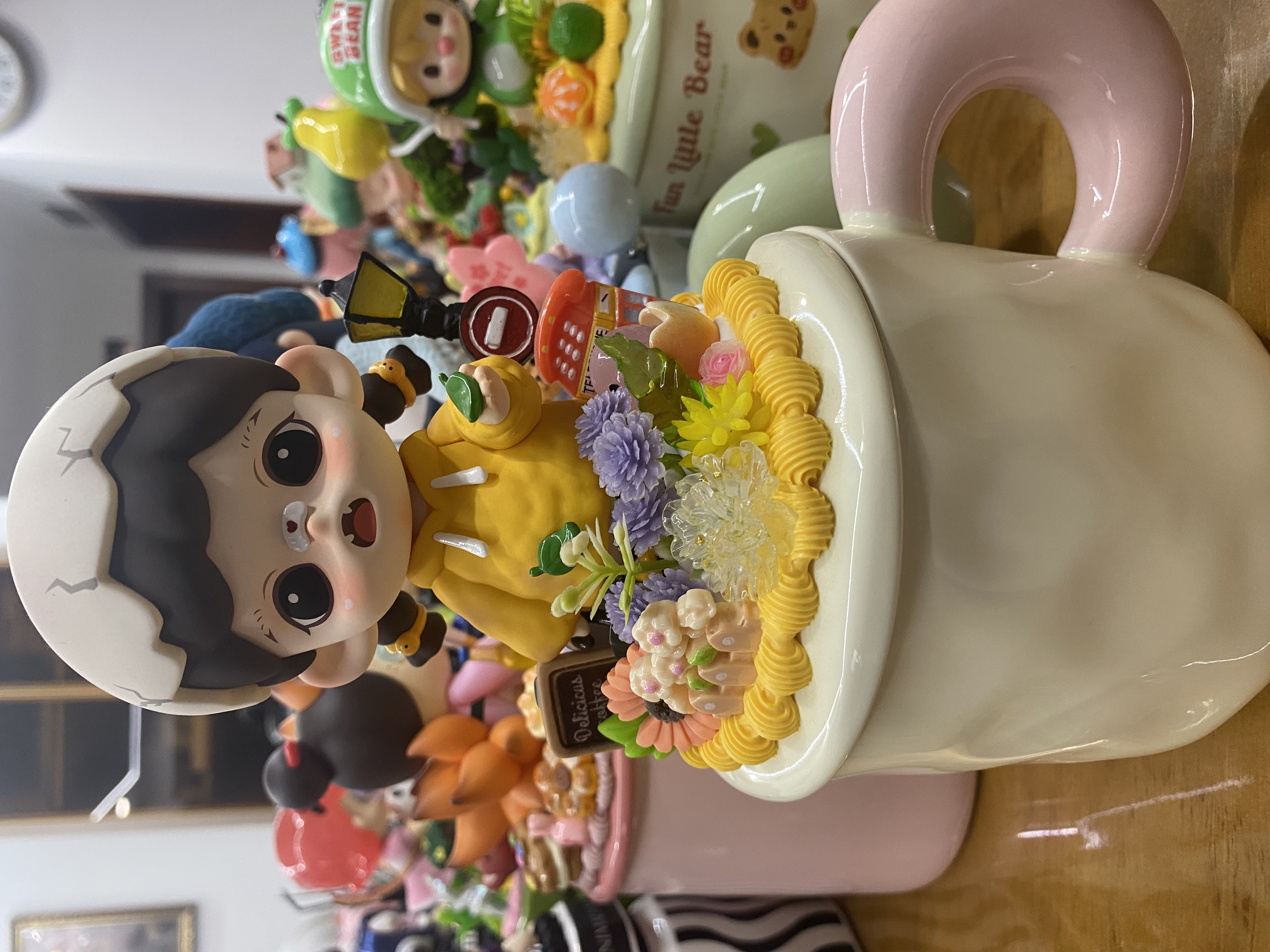 主播带拆DIY奶油胶滴胶制品TNT泡泡玛特杯子个性创意可爱手工制作