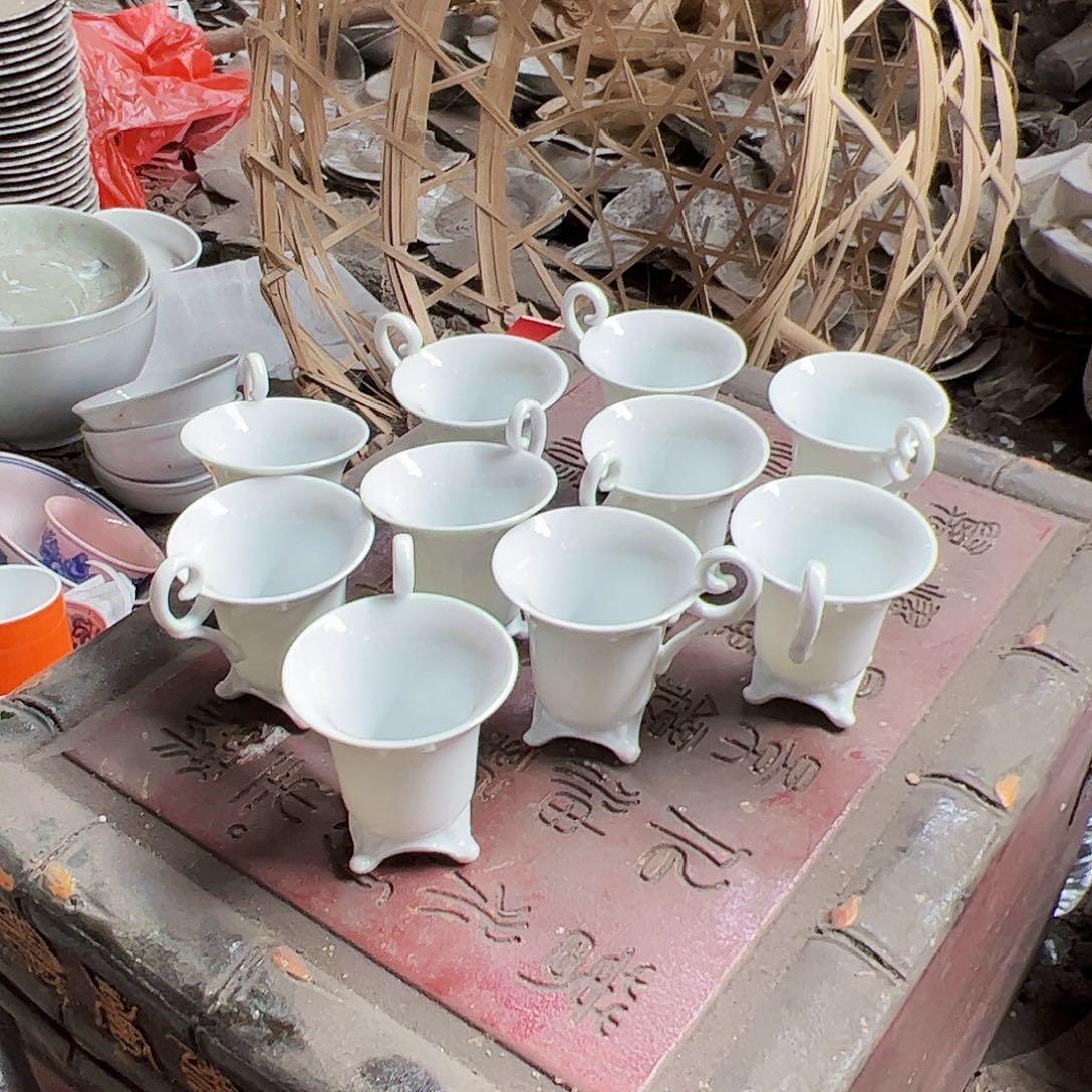 摆件陶景德镇陶瓷酒杯10个