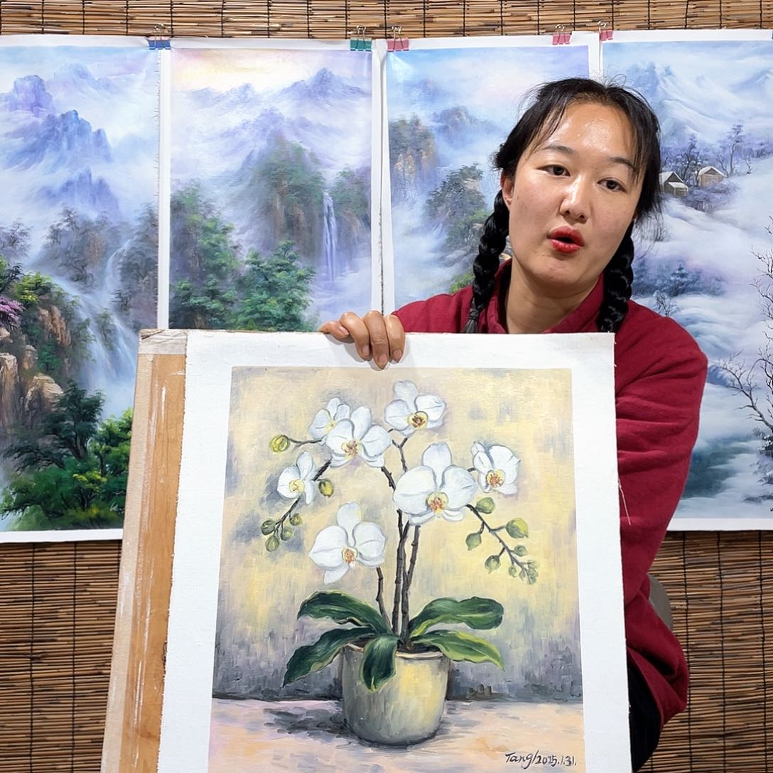 油画薇爽恭喜竞拍成功！