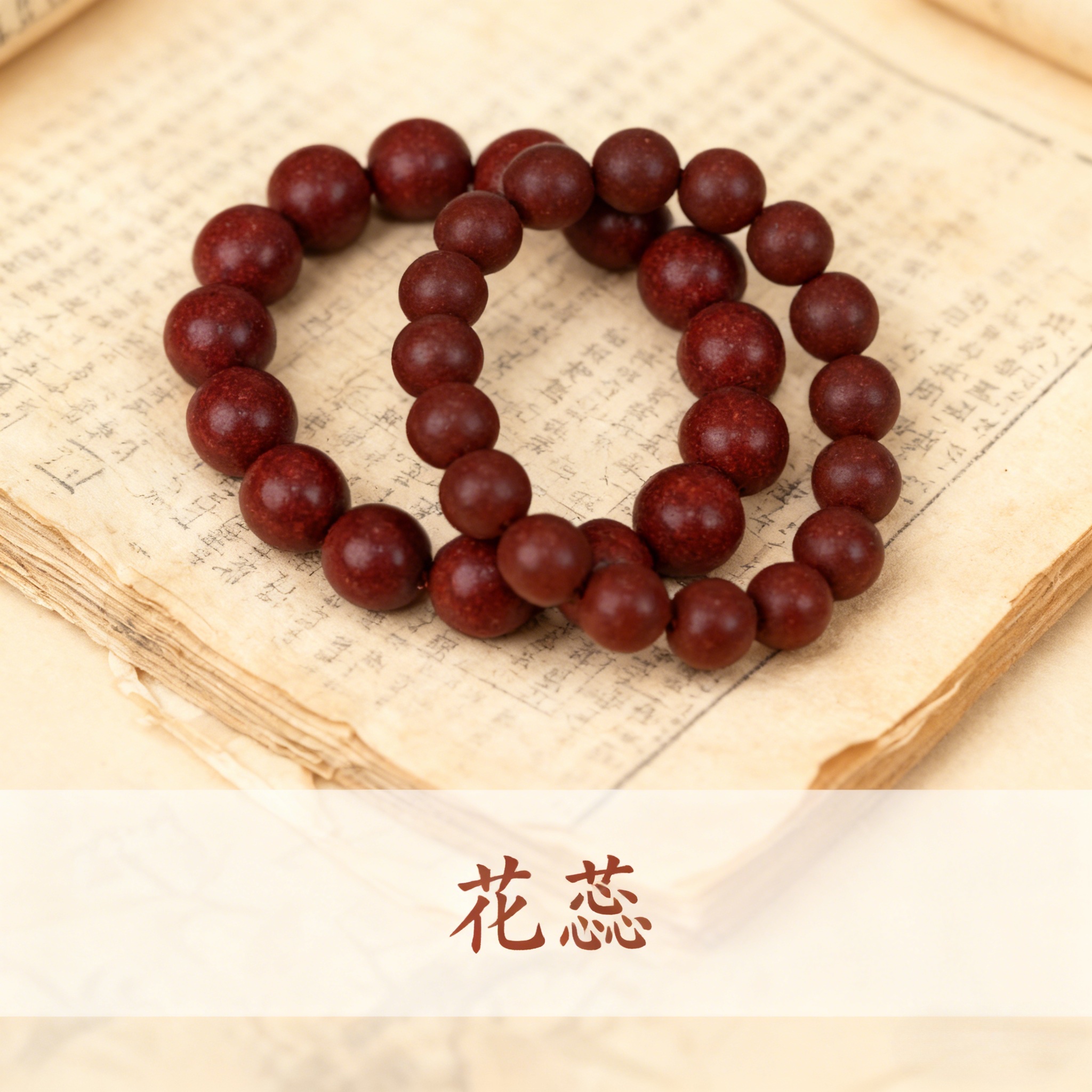 天然古法制作花蕊药香珠