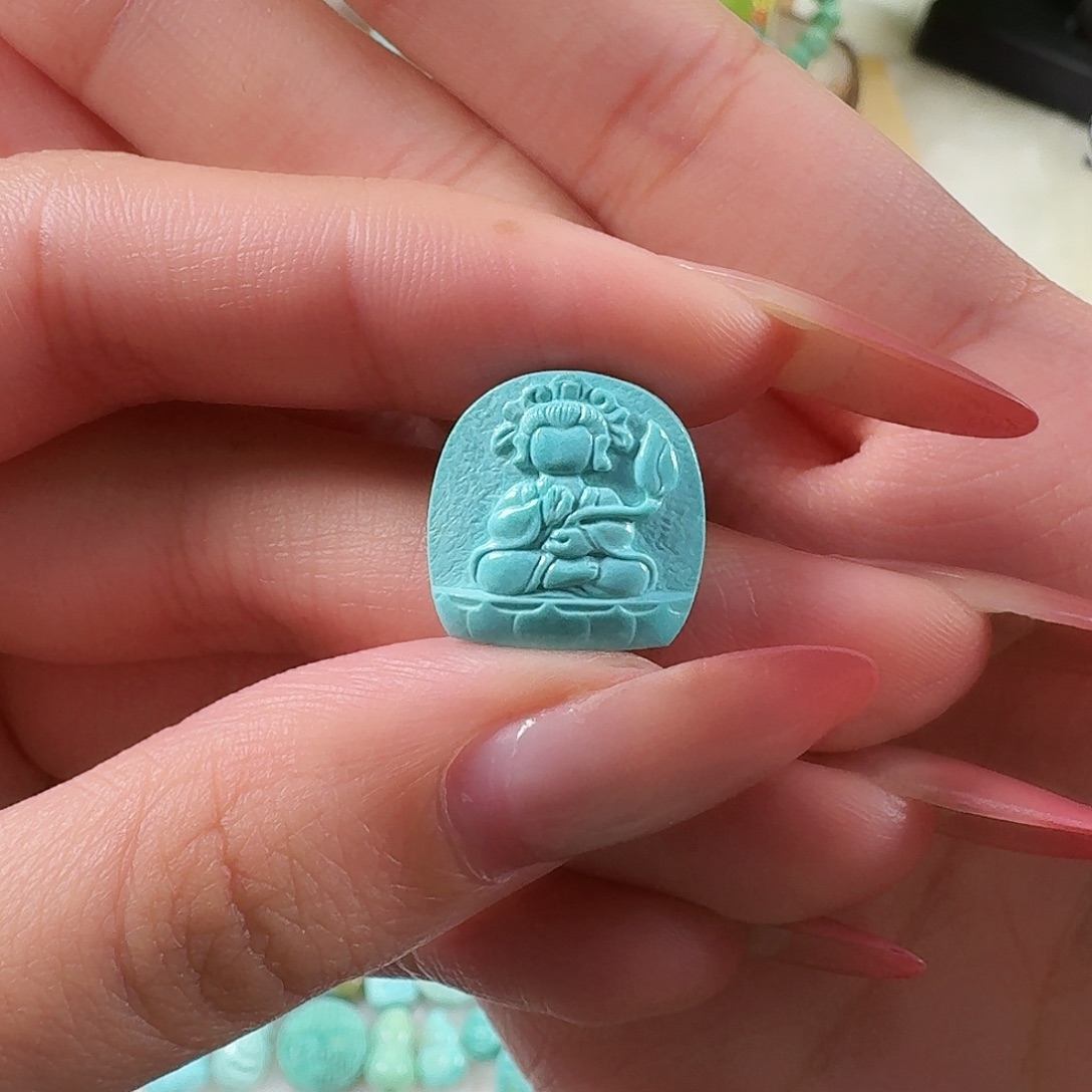 绿松石未镶嵌吊坠(不含链)大势至无相菩萨