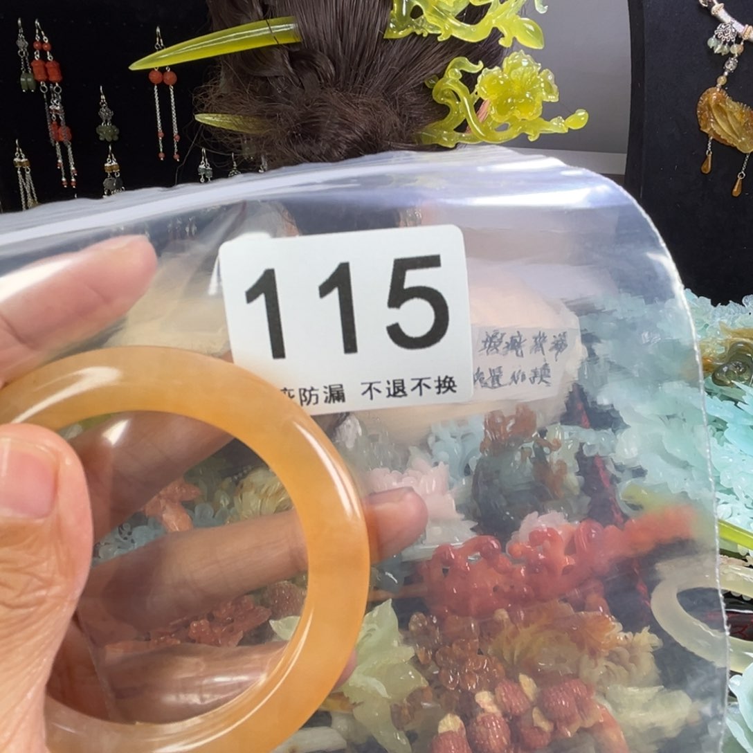 未镶嵌岫玉发饰万***中