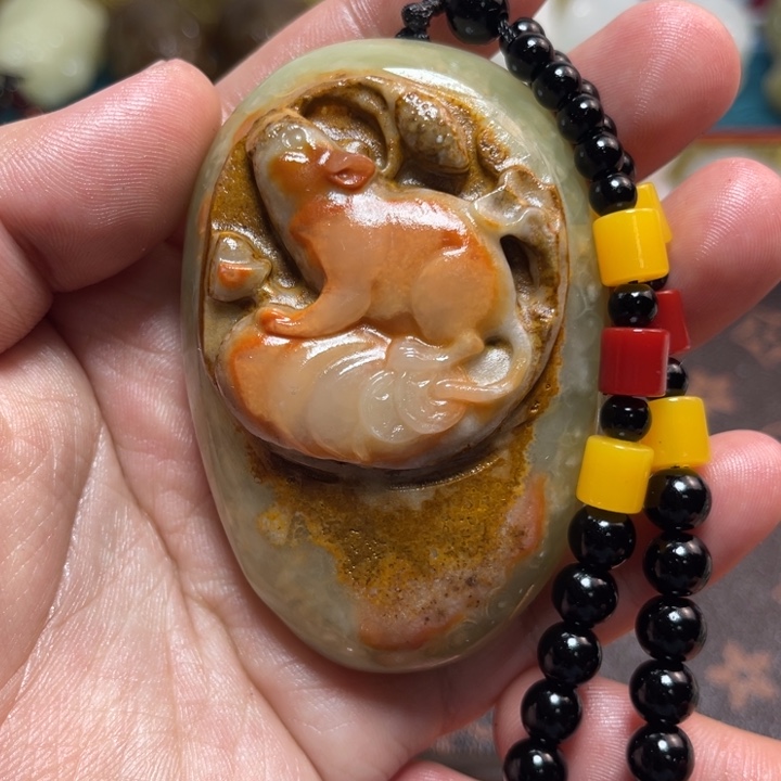 平***康石材天然方解石手把件不退换