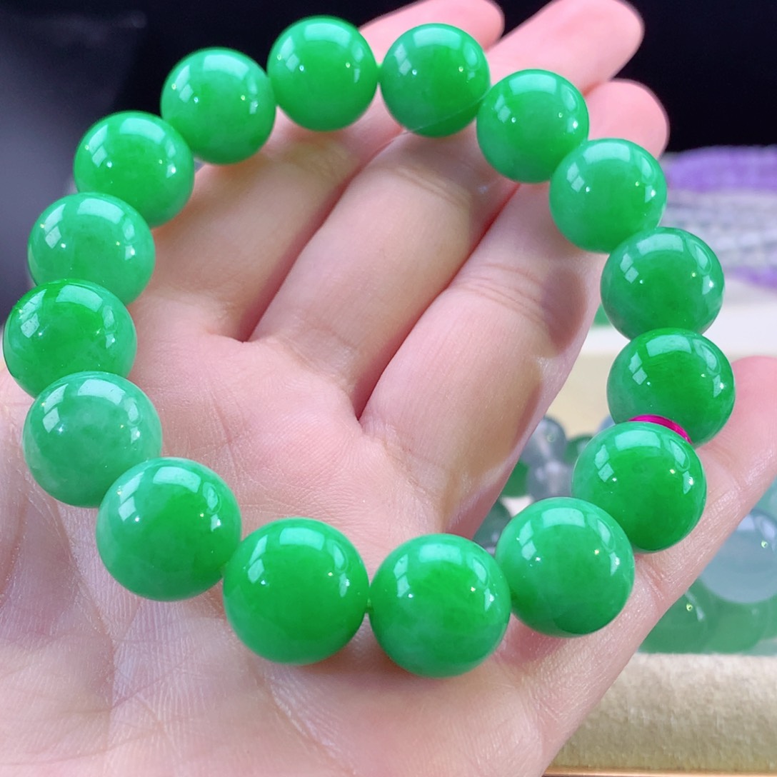 翡翠手链未镶嵌卡12.7