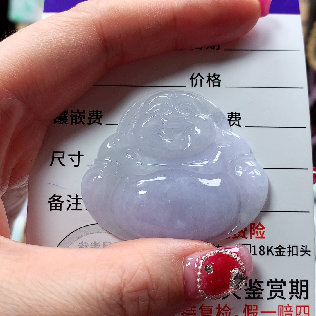 翡翠颈饰未镶嵌精****佛公