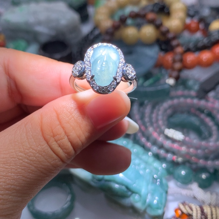 翡翠颈饰未镶嵌保真天然A货翡翠