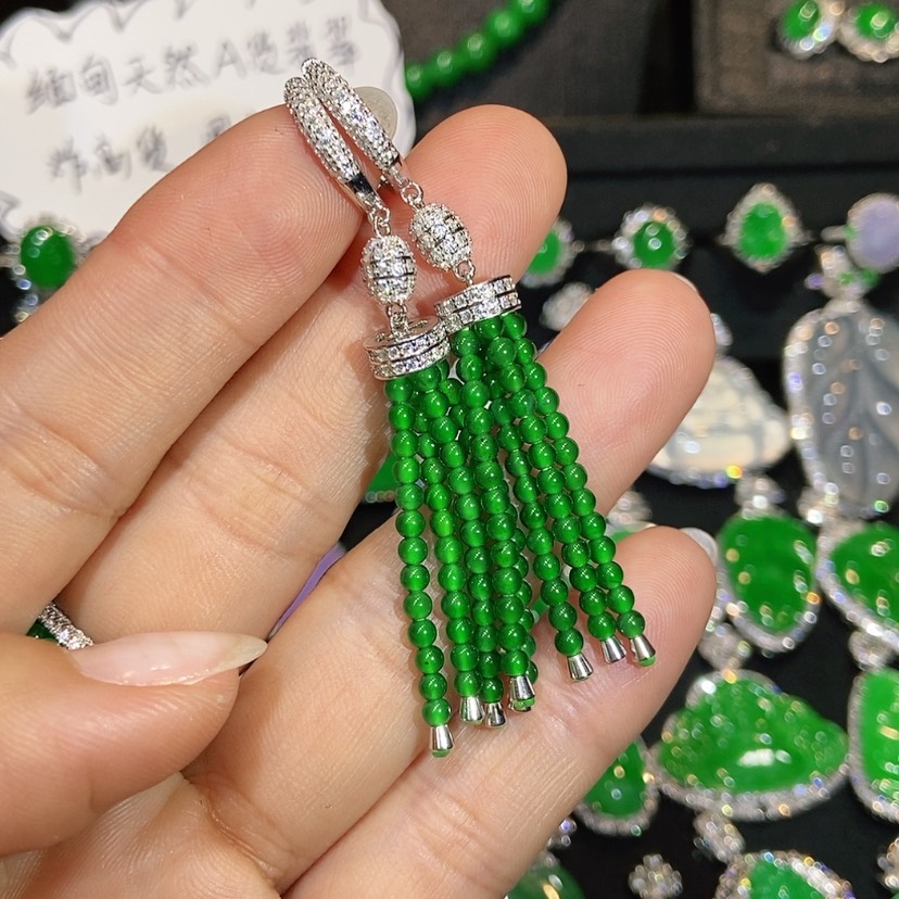 【闪购商品】翡翠未镶嵌耳饰天然翡翠