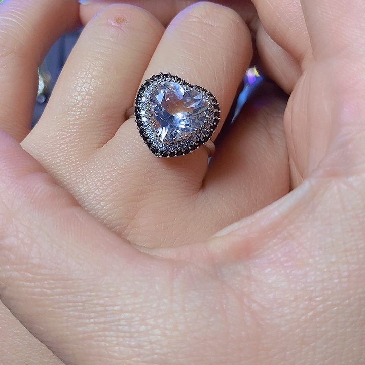 水晶戒指银S925镶嵌杨*卡