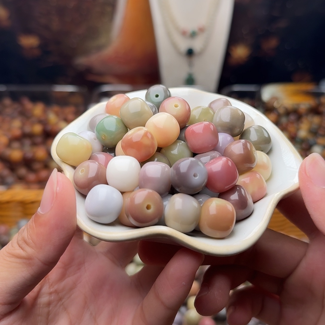 菩提根/象牙果吊坠20 颗霓虹灯 14 干磨桶