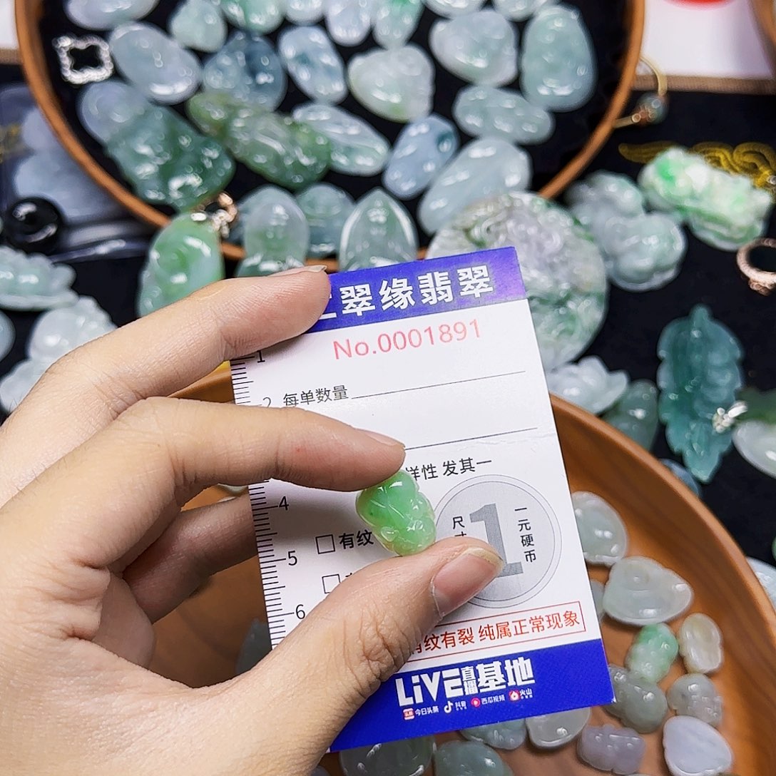 小***，翡翠未镶嵌颈饰翡翠