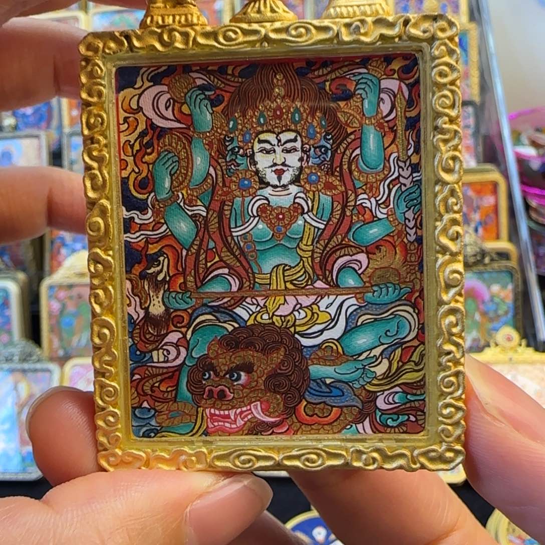 吊坠地藏愤怒热贡唐卡