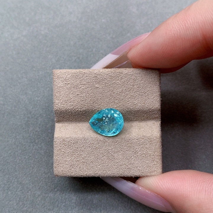 帕拉依巴碧玺珠宝半成品未镶嵌发***虫帕拉伊巴2.74ct