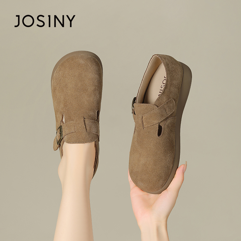 卓诗尼（物理防水）勃肯鞋女2025新款软底舒适一脚蹬也可半拖