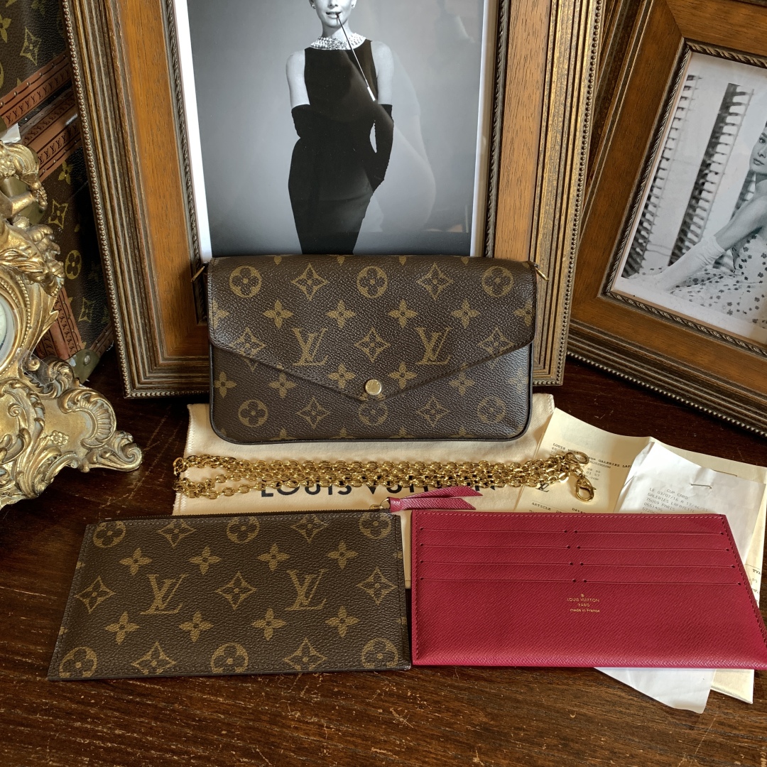 95新 LV LV 老花三合一包97新/sp25119