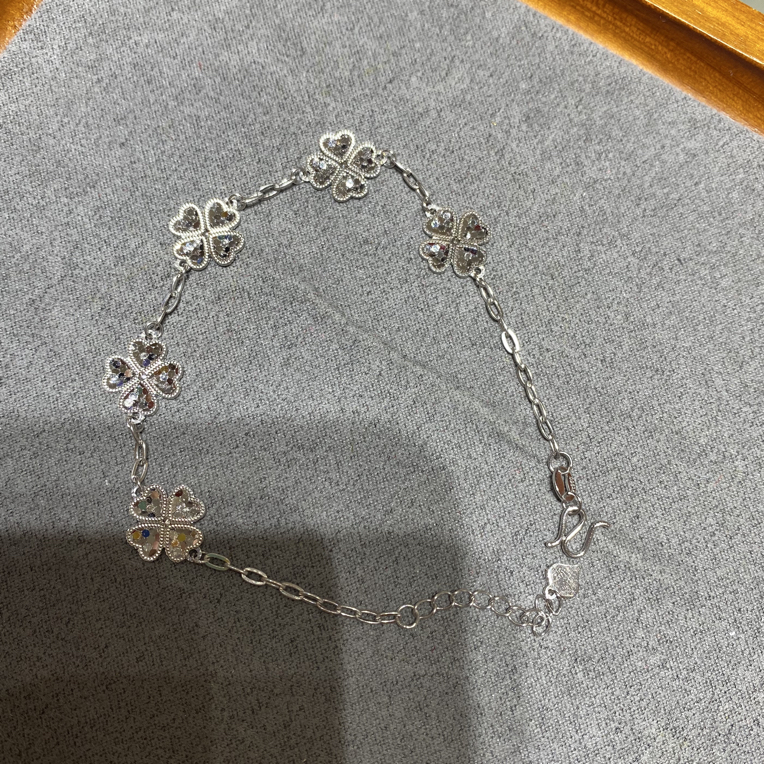 铂金pt950四叶草手链