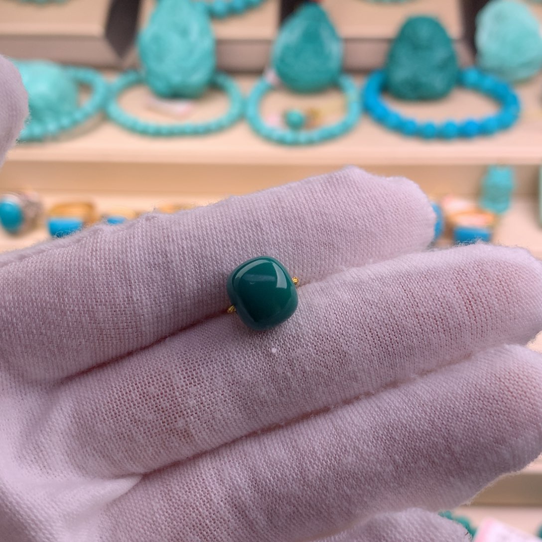 绿松石珠宝奇石未镶嵌10*8.8