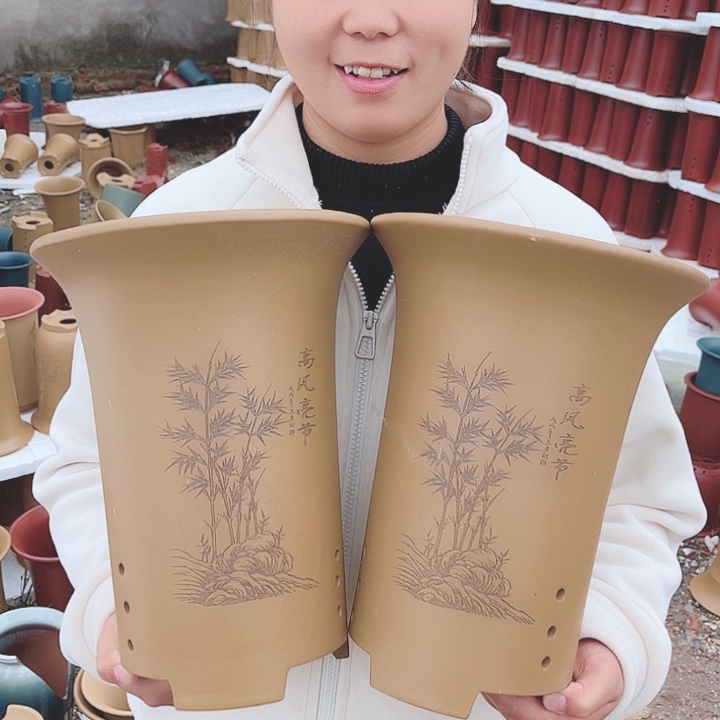 花盆紫砂宜兴紫砂精品花盆 