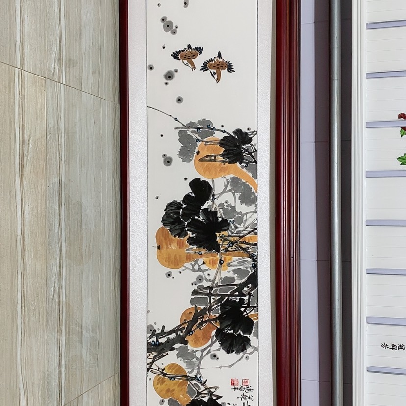 【闪购商品】国画书画作品带框165×50