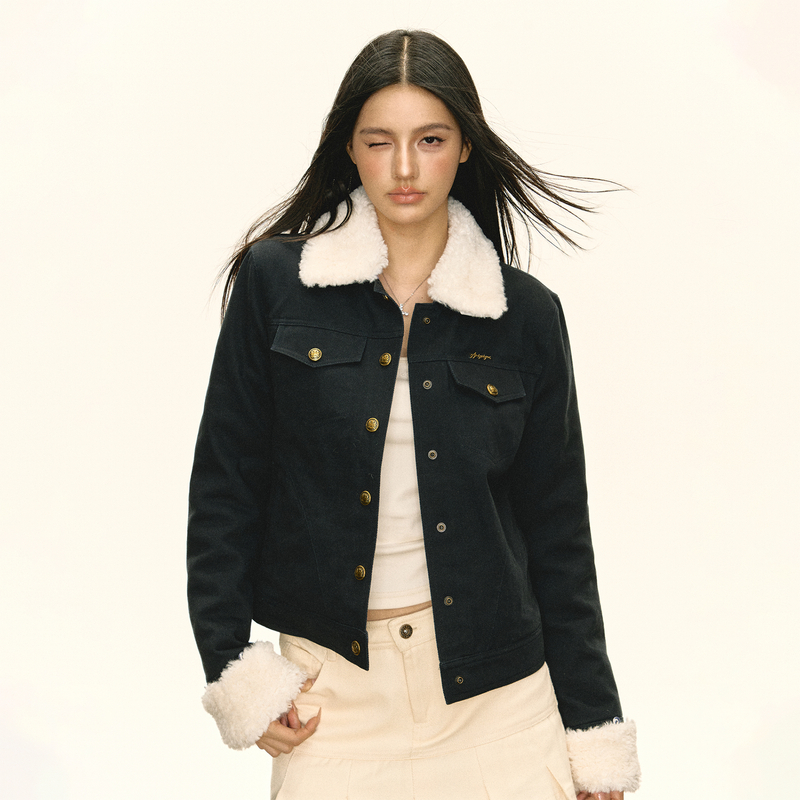 Ariseism 美式复古设计感棉衣外套女秋冬新款棉服上衣