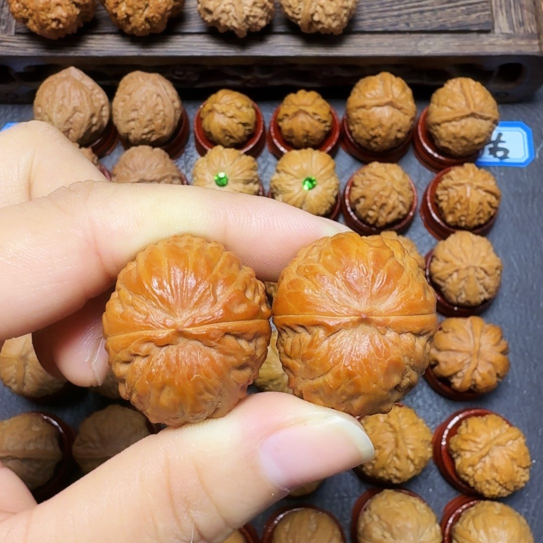匠***8文玩核桃把件29尺矮桩磨盘